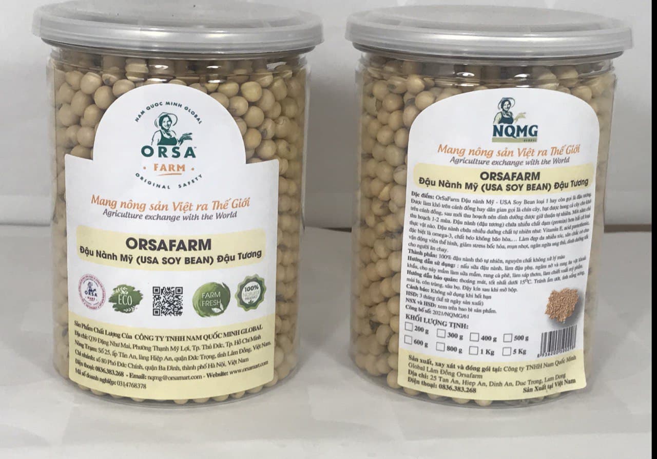 Orsafarm Đậu Nành Mỹ (USA Soy Bean) 500gram, 800gram, 1kg, 5kg – Đậu nành hạt, đậu nành có tác dụng gì? Đậu nành có tác dụng gì? đậu nành có tốt cho người tiểu đường? Đậu nành Mỹ loại 1 hạt đậu nành Mỹ