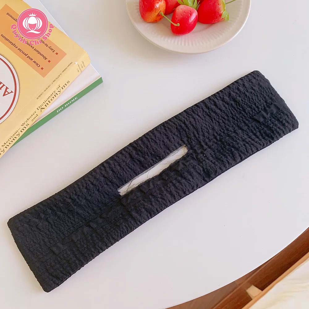 Kẹp tóc nơ, băng đô tóc Hàn Quốc 2 trong 1, búi cuộn gọn gàng, mát mẻ mùa hè