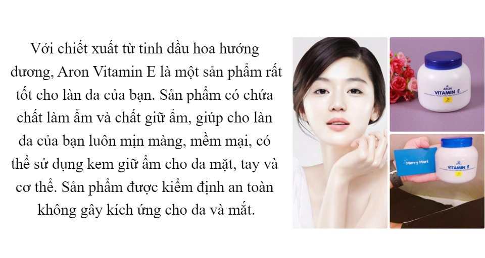 [HCM]Kem Dưỡng Ẩm Vitamin E Aron Thái Lan 200G