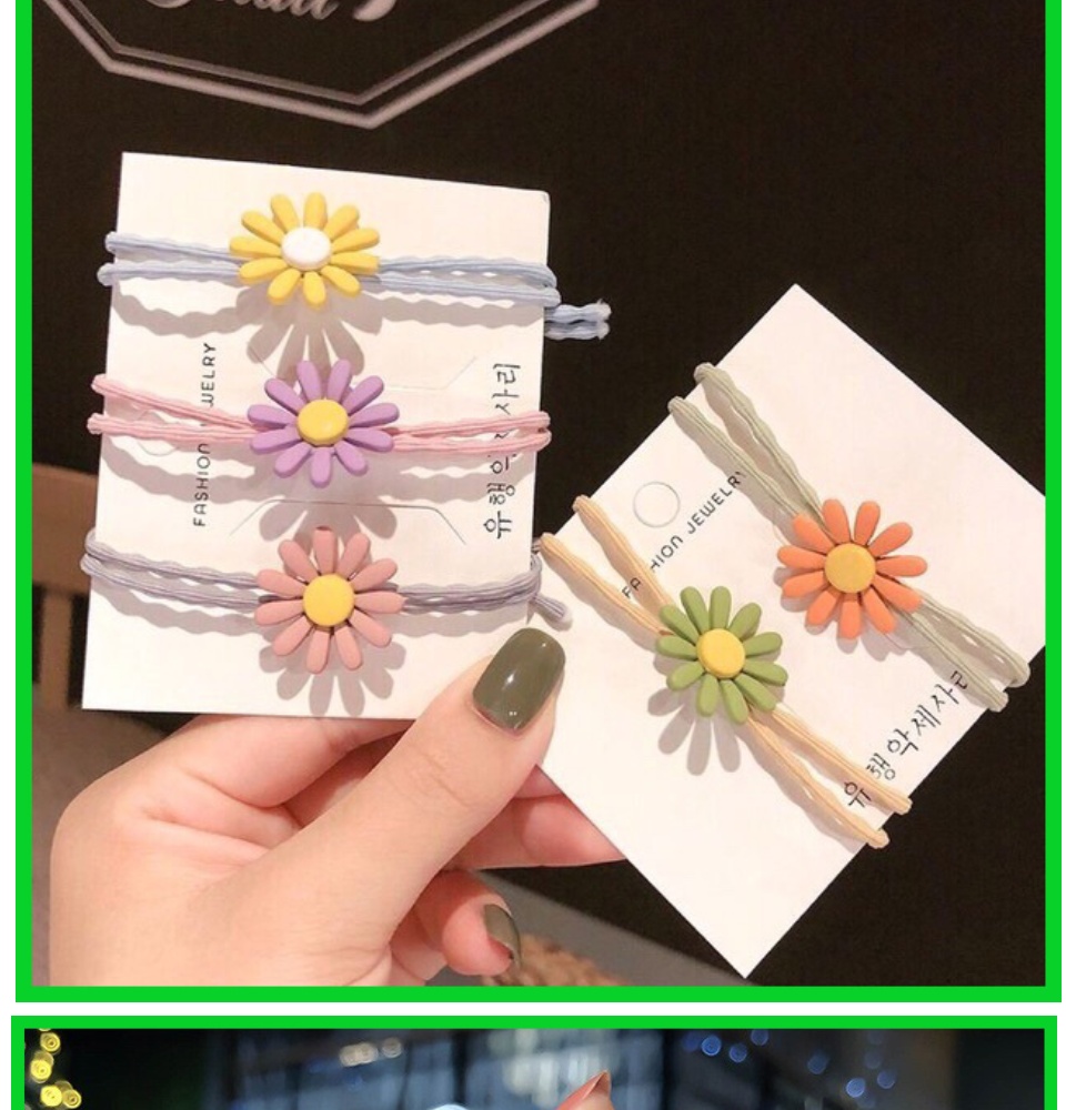 Dây cột tóc dây buộc tóc hoa cúc họa mi nhiều màu siêu bền