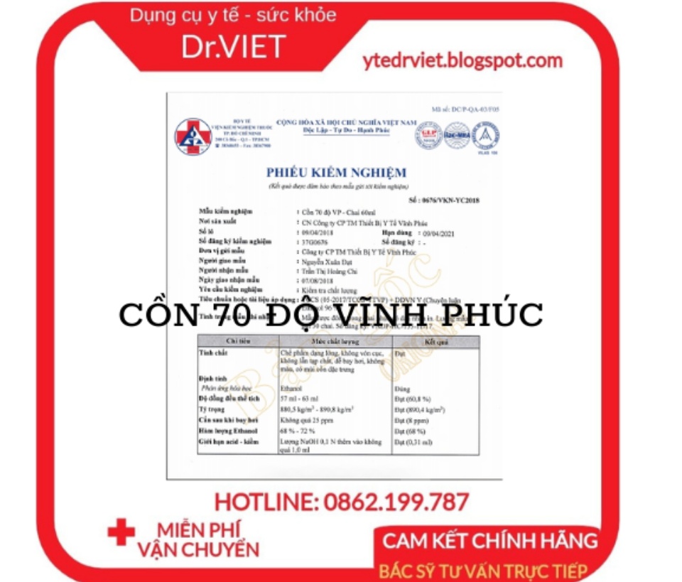 Nước 70 độ Vĩnh Phúc dùng để xử lý làm sạch môi trường, sát khuẩn bề mặt vật dụng và có thể xử lý vi khuẩn trực tiếp trên con người, bề mặt da, sát khuẩn vết thương, diệt khuẩn, sát khuẩn dụng cụ y tế, đồ vật DrViet 66 Nước 70 độ Vĩnh Phúc dùng để xử lý làm sạch môi trường, sát khuẩn bề mặt vật dụng và có thể xử lý vi khuẩn trực tiếp trên con người, bề mặt da, sát khuẩn vết thương, diệt khuẩn, sát khuẩn dụng cụ y tế, đồ vật DrViet