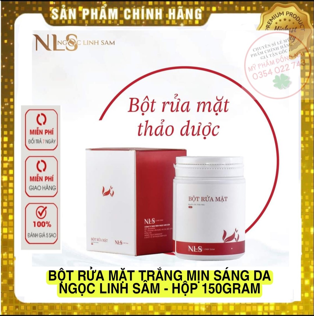 Bột rửa mặt thảo dược thiên nhiên Ngọc Linh Sâm 150gram