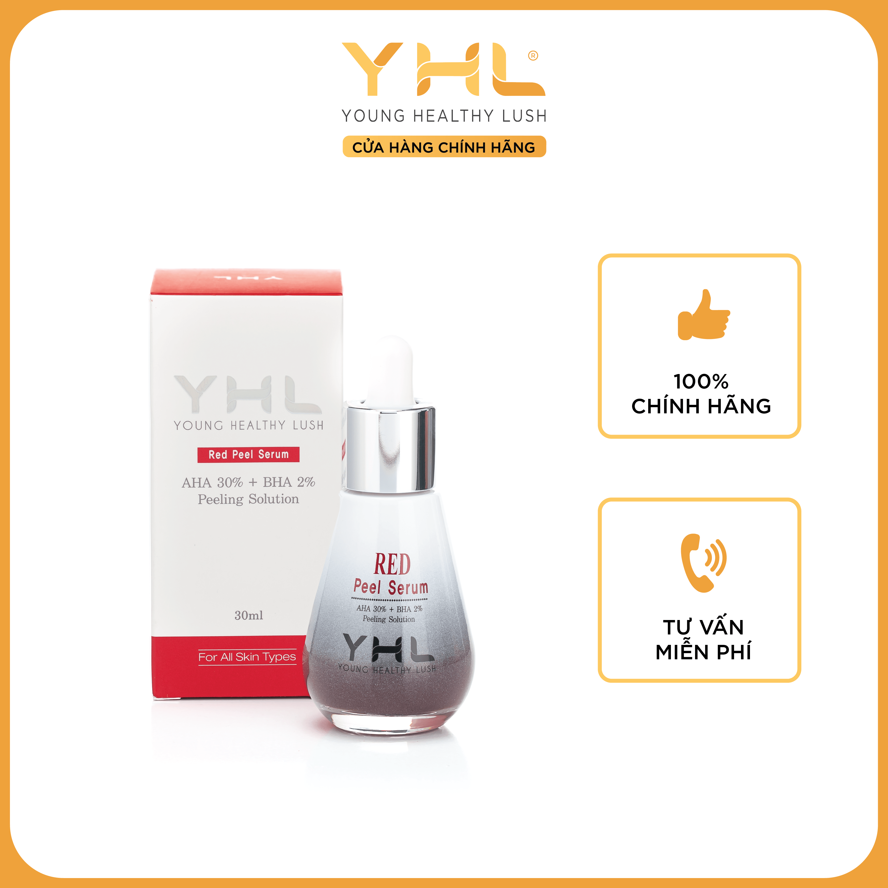 Tinh Chất Tái Tạo Phục Hồi Da YHL Red Peel Serum Giúp Da Mềm Mại 30ml Hàn Quốc