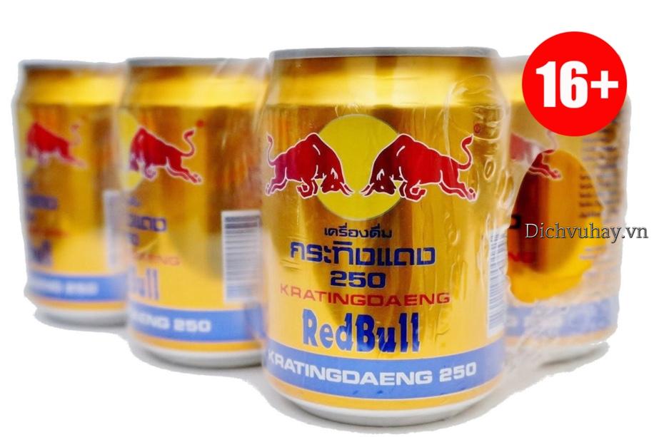 Nước tăng lực Bò húc Red Bull Thái Lan - Bò húc thái lon 250ml