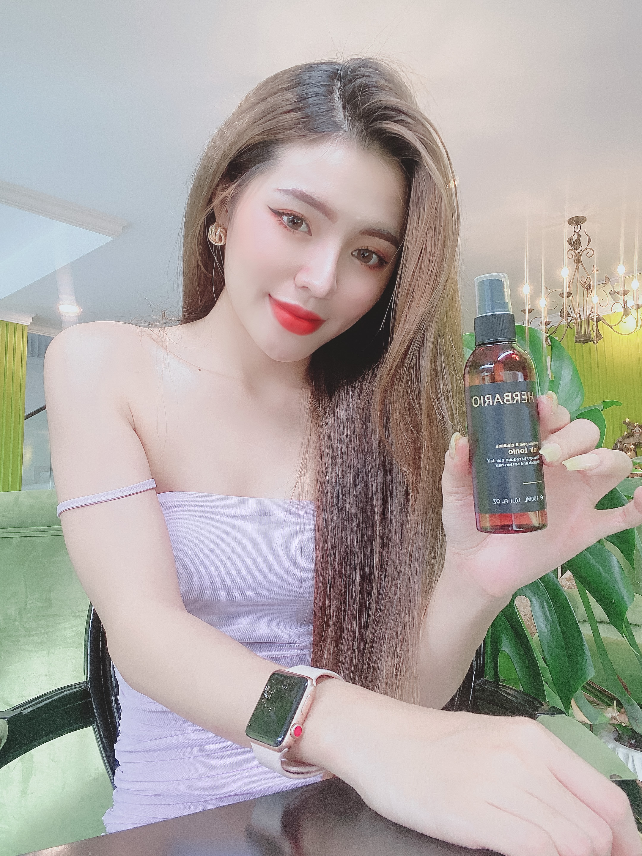 Nước xịt dưỡng tóc tinh dầu bưởi Herbario 100ml giúp tóc mọc dài, dày và khỏe hơn