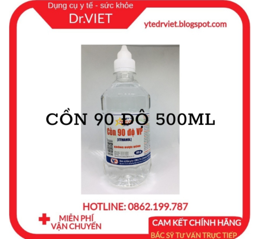Cồn 90 Độ 500ml Vĩnh Phúc dùng tiệt trùng các dụng cụ y tế, bề mặt trong y tế, nồng độ cao khả năng sát trùng vết thương ngoài hiệu quả, sát khuẩn tay, vệ sinh diệt khuẩn tốt, hàng chính hãng - DrViet 60 Cồn 90 Độ 500ml Vĩnh Phúc dùng tiệt trùng các dụng cụ y tế, bề mặt trong y tế, nồng độ cao khả năng sát trùng vết thương ngoài hiệu quả, sát khuẩn tay, vệ sinh diệt khuẩn tốt, hàng chính hãng - DrViet