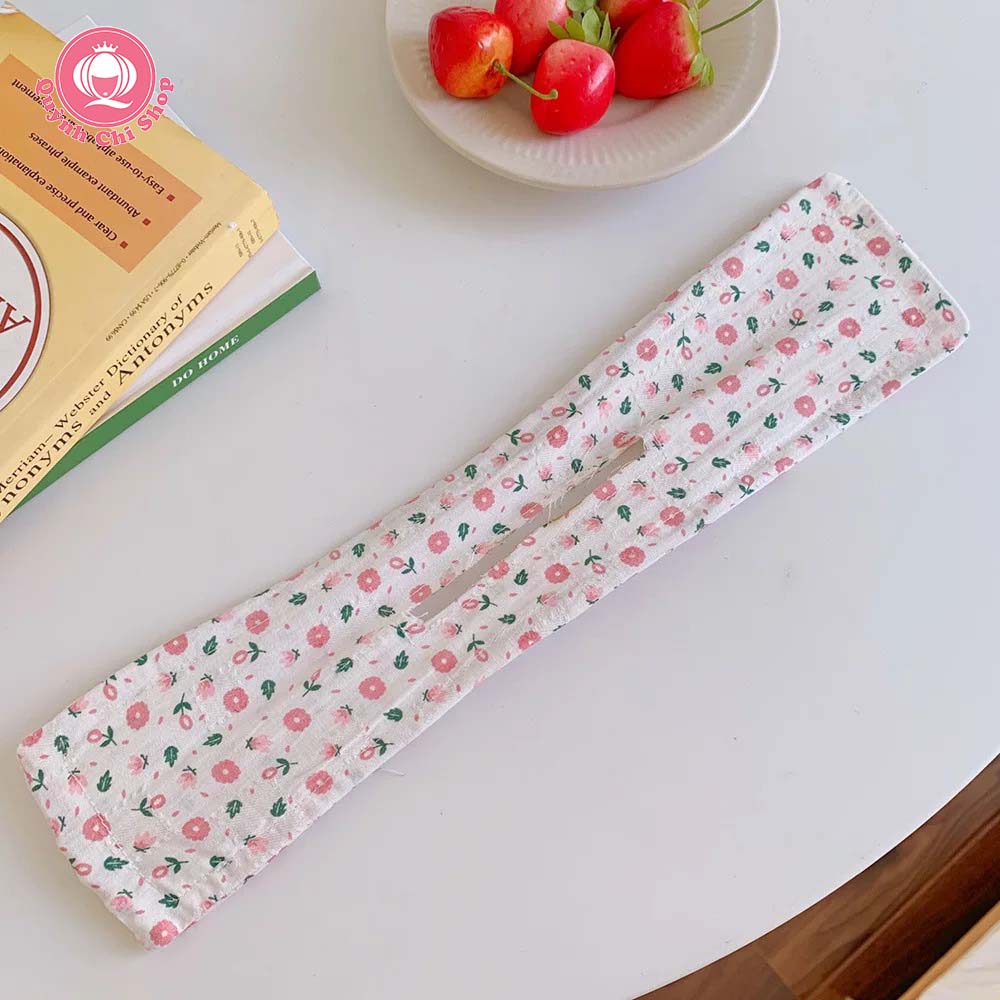 Kẹp tóc nơ, băng đô tóc Hàn Quốc 2 trong 1, búi cuộn gọn gàng, mát mẻ mùa hè