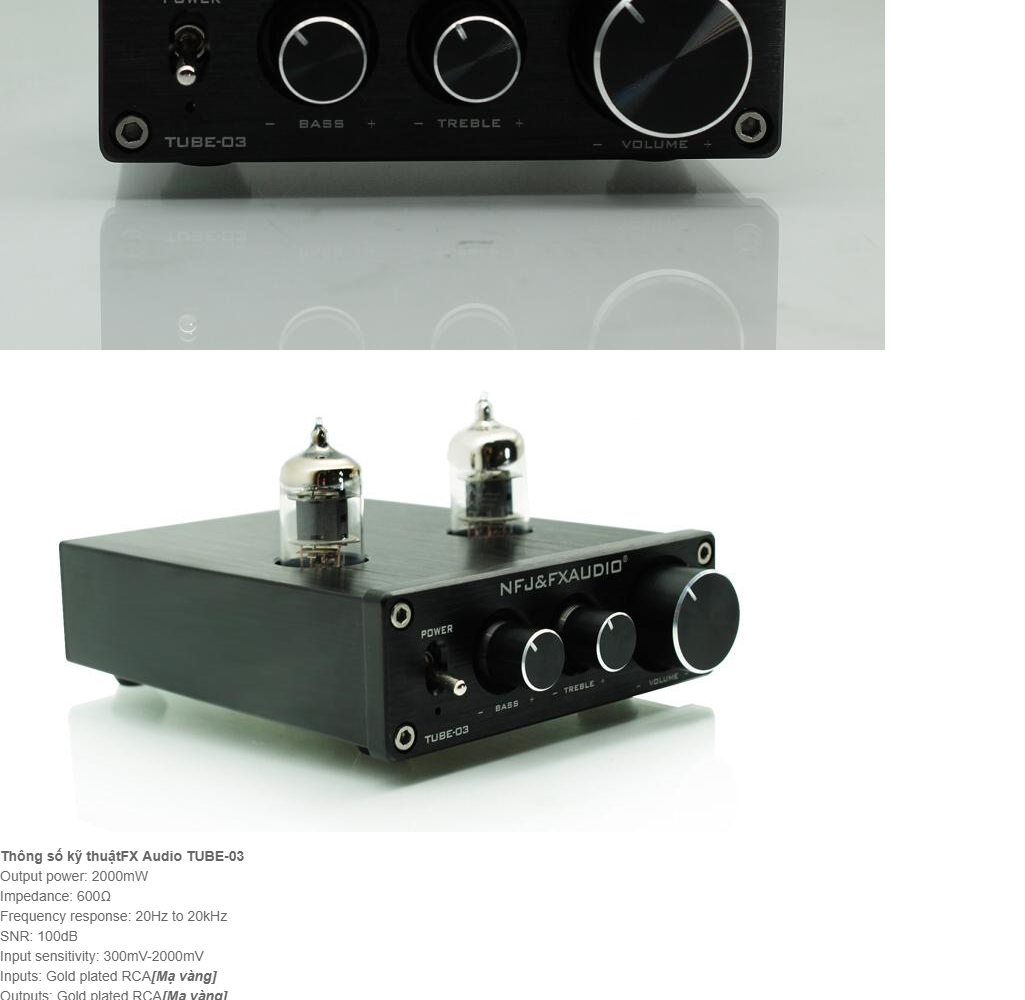 Quà Tặng Tri Gia 139K - FX Audio TUBE-03 6J1 Preamplifier Đèn Chỉnh Bass-Treble