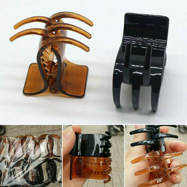 Kẹp Tóc Càng Cua 5 Răng Chống Gãy - Kẹp càng cua 5 răng Loại 1 Kiểu đầu vuông Chất liệu nhựa nhám. Giúp cặp tóc, Búi tóc gọn gàng, dễ thương, thời trangMàu Ngẫu Nhiên - Kẹp tóc càng cua 5 răng dễ thương trong suốt