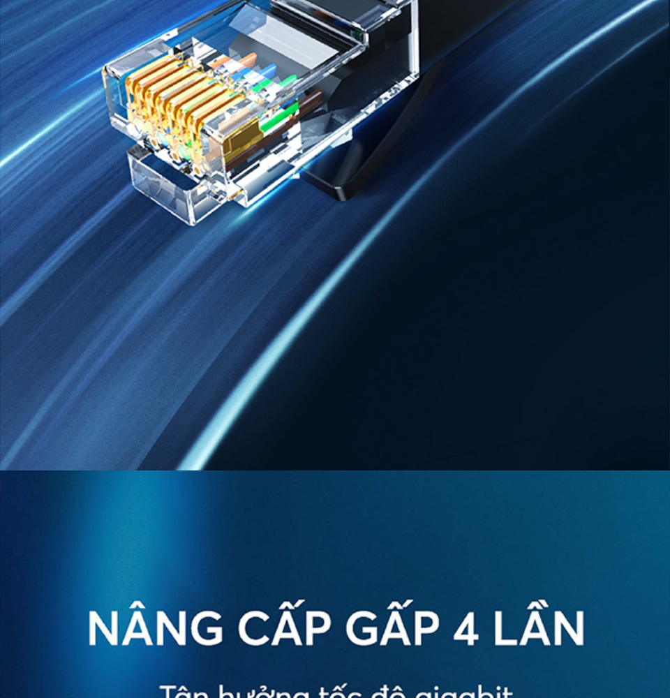 Cáp mạng Cat6 aluminum dạng dẹt UGREEN NW102 Cáp mạng Cat6 aluminum dạng dẹt UGREEN NW102