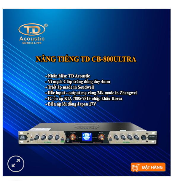 Máy Nâng Tiếng Hát Td Acoustic Cb-800 Ultra Cao Cấp,Thiết Bị Nâng Tiếng Thiết Kế Kim Loại Cao Cấp,Đèn Led Nổi Bật Cho Âm Thanh Dàn Karaoke Chất Lượng,Nâng Giọng Hát Trong Sáng Có Thể Kết Hợp Cả Vang Cơ,Vang Số (Mixer Karaoke)