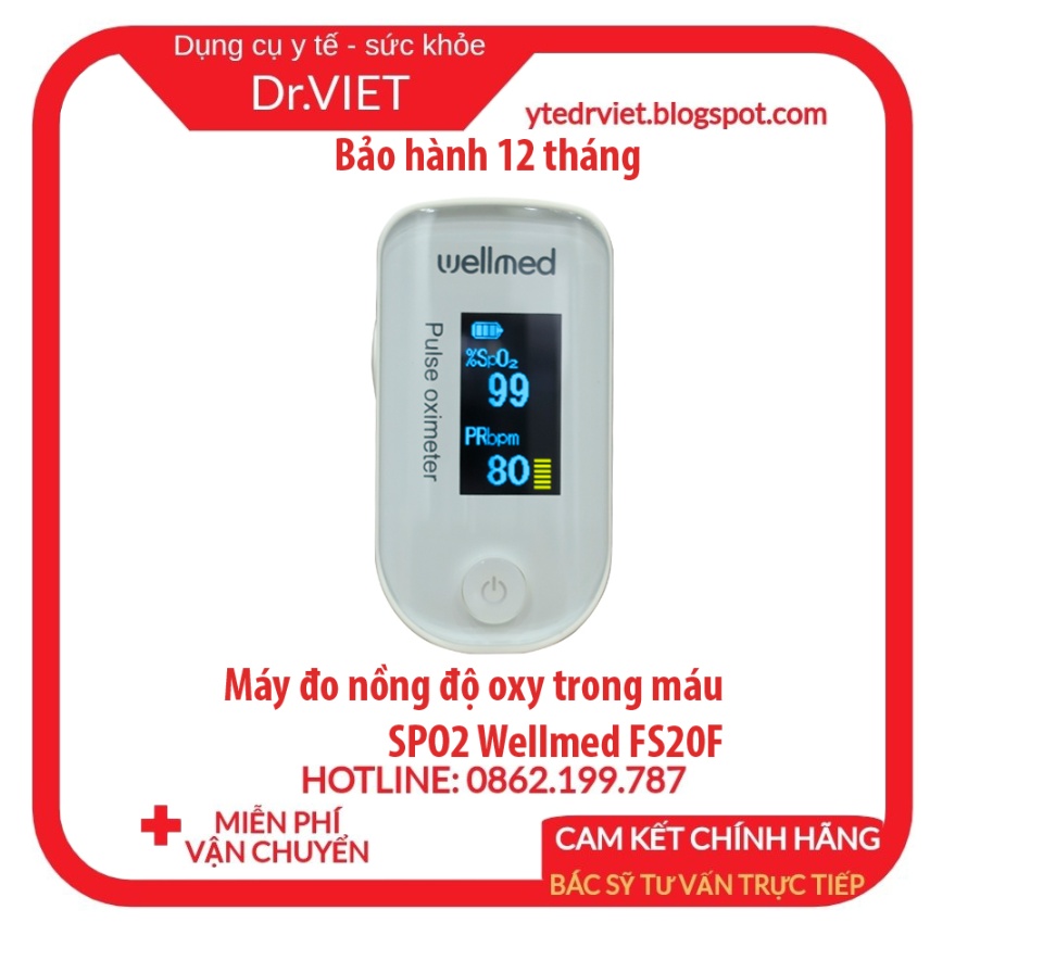 Máy đo nồng độ oxy trong máu SPO2 Wellmed FS20F kích thước nhỏ gọn, dễ mang theo. 1 nút bấm ,dễ dàng sử dụng cho mọi lứa tuổi, ít tiêu thụ điện năng. Màn hình led, độ bao phủ màu cao. Bảo hành 12 tháng 46 Máy đo nồng độ oxy trong máu SPO2 Wellmed FS20F kích thước nhỏ gọn, dễ mang theo. 1 nút bấm ,dễ dàng sử dụng cho mọi lứa tuổi, ít tiêu thụ điện năng. Màn hình led, độ bao phủ màu cao. Bảo hành 12 tháng