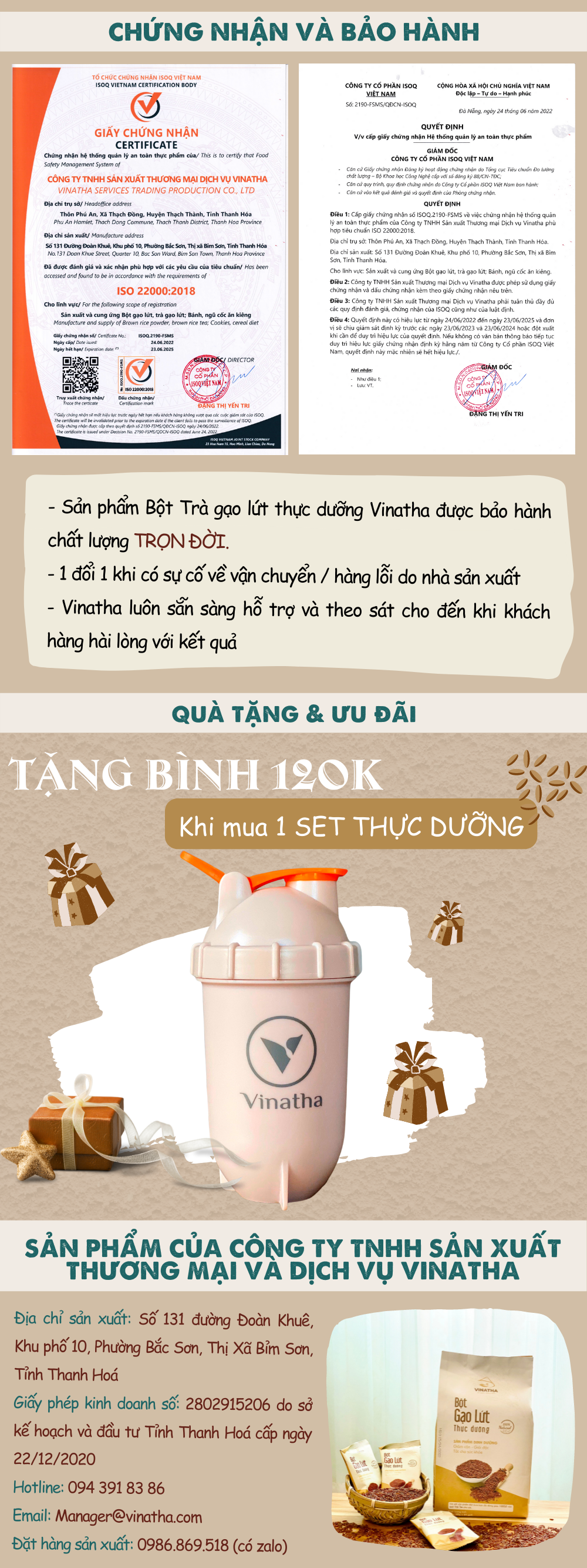 Combo Bột và Trà Gạo Lứt Giảm Cân Thực Dưỡng VINATHA (GIẢM 2-3KG SAU 1 TUẦN SỬ DỤNG)