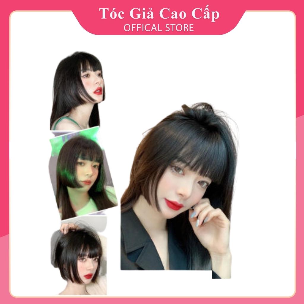 Tóc mái giả nữ đẹp dày, có bát 2 bên kiểu nhật bản, sợi tơ, PH001