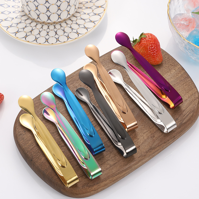 Kẹp gắp đá, lật thức ăn mini bằng inox nhỏ gọn lại rất tiện dụng - Gắp đá inox mini nhỏ gọn tiện dụng - dụng cụ gắp đá quày bar - kẹp gắp đá du lịch - kep gap da mini - kep gap do an