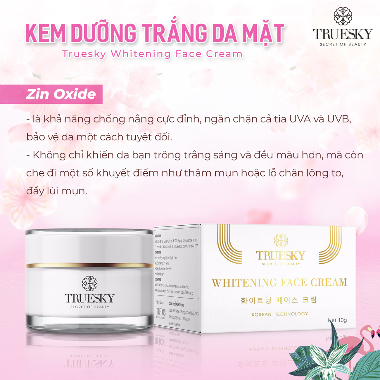 Kem dưỡng trắng da mặt Truesky 10g