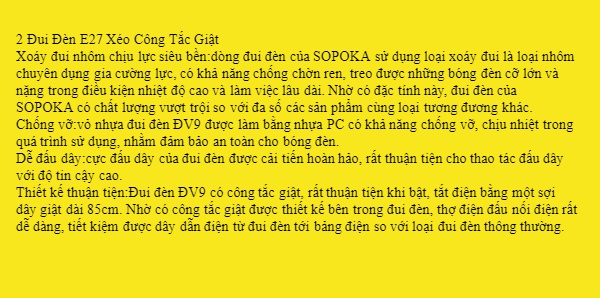 Bộ 2 Đui Đèn E27 Xéo Công Tắc Giật