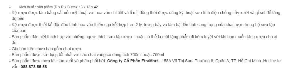 Kệ rượu kết hợp treo ly hình hoa văn thiên nga Eden Living EDL-R018