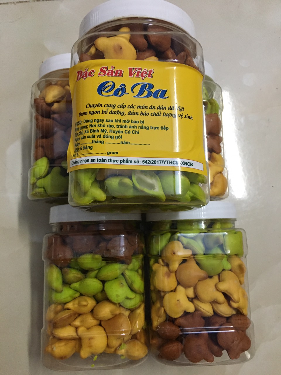 Bánh gấu nhân kem Thiên Hồng mix 3 vị - đồ ăn vặt Cô Ba