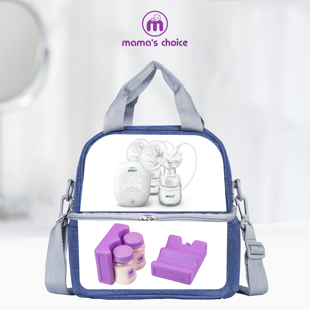 Balo Mẹ Bỉm Sữa Mama’s Choice 4in1, Giữ Nhiệt và Bảo Quản Sữa Mẹ, Chất Liệu Cao Cấp Thời Trang Hiện Đại