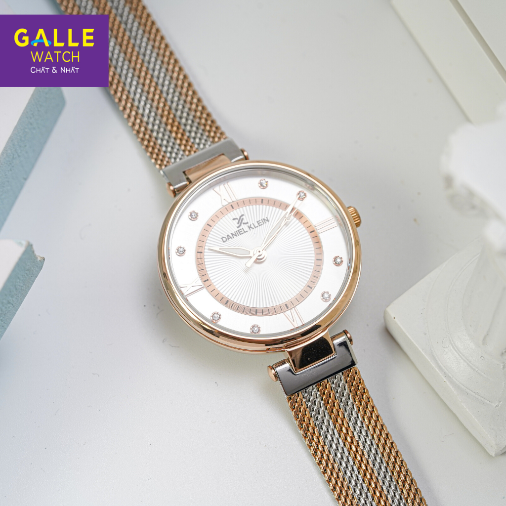 Đồng Hồ Nữ DANIEL KLEIN Chính Hãng - Galle Watch Store - Đồng Hồ Mặt Kính Cứng Dây Đeo Thép Đan Cao Cấp Không Gỉ, Chống Nước, Đồng Hồ Nữ Sang Trọng, Cao Cấp, Bảo Hành 24 Tháng, Thay Pin Miễn Phí Trọn Đời DK.1.12560