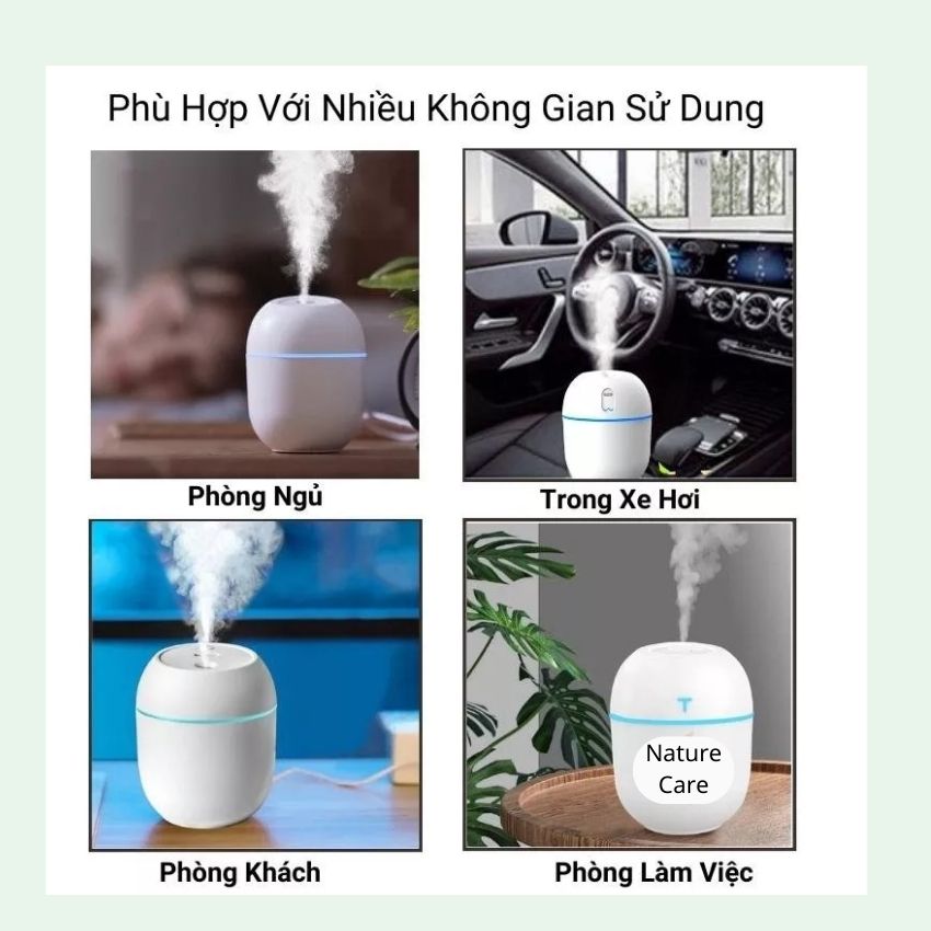 Máy Phun Sương Tinh Dầu Mini Humidifier 220Ml Máy Khuếch Tán Tinh Dầu Phun Sương Tạo Ẩm Cho Phòng Ngủ & Trên Ôtô Đèn Xông Tinh Dầu Có Hai Chế Độ Phun & Led 7 Màu Thay Đèn Ngủ & Giúp Xua Duổi Côn Trùng mocstore, loại tốt giá rẻ