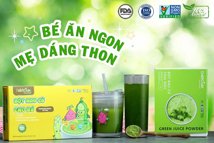 COMBO 2 Bột Rau Củ Cho Bé Ăn Dặm Organic Nguyên Chất 100% Dalahouse - Rau Củ Sấy Lạnh Cho Bé Ăn Dặm-Hấp thụ tốt, Ăn ngon miệng, Cải thiện tiêu hóa, Tăng cường miễn dịch tự thân-Tiêu Chuẩn Hoà Kỳ NPP Anni Group