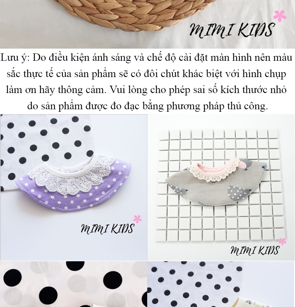 Yếm tròn xoay cotton cao cấp phong cách Hàn Quốc Mimi Kids đáng ...