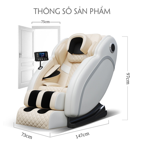 Ghế Massage Toàn Thân Trị Liệu Tự động S8 PLUS Của THOMAS HAMILTON, Ghế Mat Xa Công Nghệ 4.0, Tích Hợp Đa Chức Năng. Màn Hình Cảm Ứng Tiếng Việt Dễ Dàng Sử Dụng(có 3 màu) - HOME1688