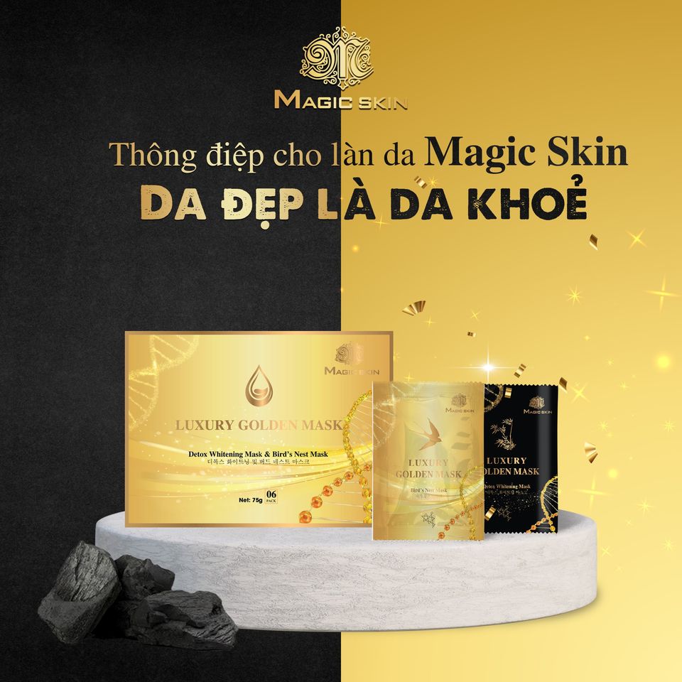 mặt nạ Ủ YẾN THẢI ĐỘC CẤY TRẮNG Luxury Golden Mask Magic Skin NÂNG TÔNG TRẮNG HỒNG