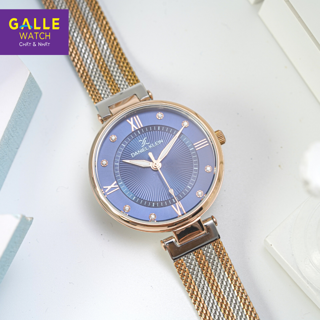 Đồng Hồ Nữ DANIEL KLEIN Chính Hãng - Galle Watch Store - Đồng Hồ Mặt Kính Cứng Dây Đeo Thép Đan Cao Cấp Không Gỉ, Chống Nước, Đồng Hồ Nữ Sang Trọng, Cao Cấp, Bảo Hành 24 Tháng, Thay Pin Miễn Phí Trọn Đời DK.1.12560