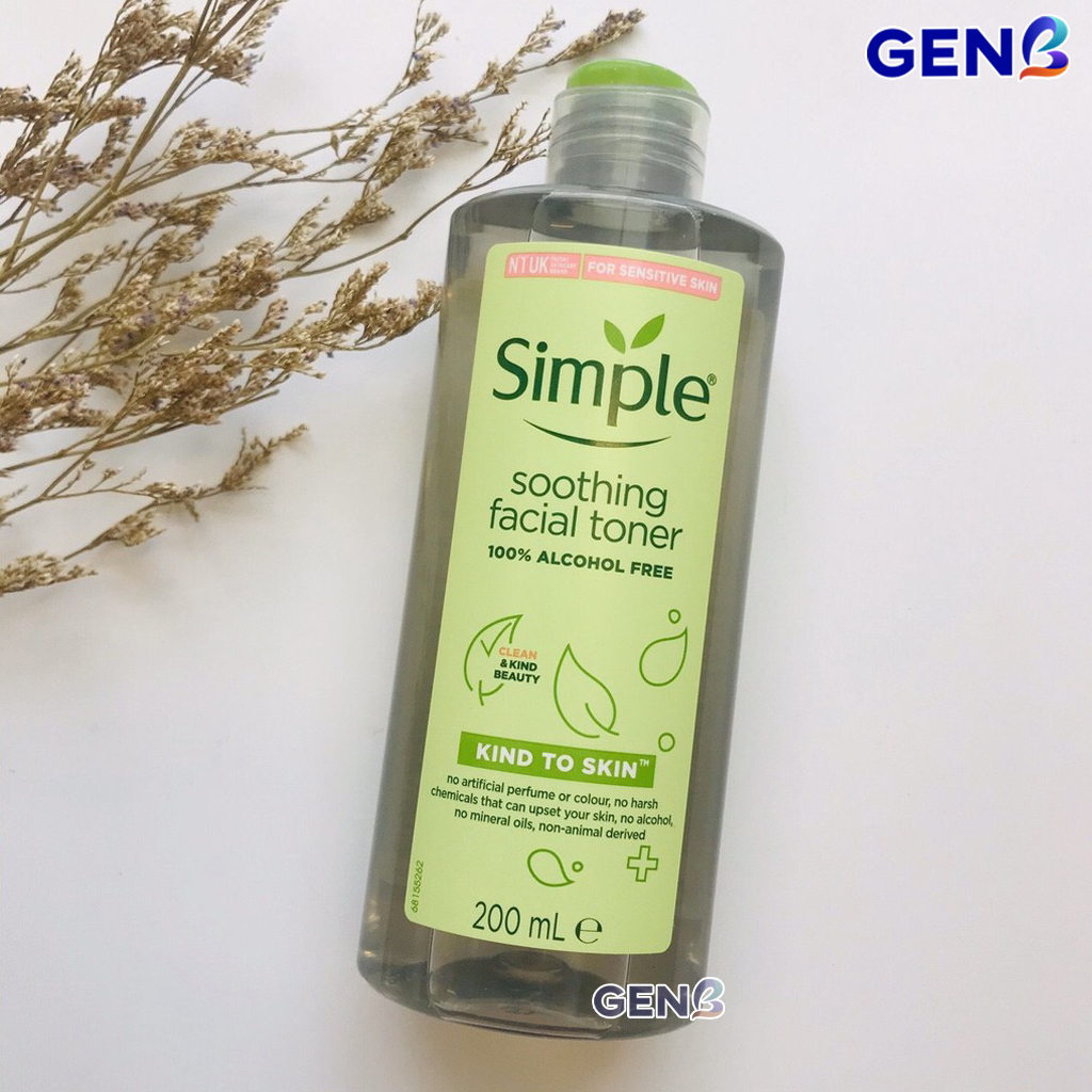 Bộ Sản Phẩm Chăm Sóc Da Simple Skincare CHÍNH HÃNG- Sữa Rửa Mặt Simple Da Dầu Mụn, Srm Da Khô, Nước Tẩy Trang, Nước Hoa Hồng Toner Simple cho Da hỗn hợp/nhạy cảm, Kem Dưỡng Ẩm Da Mặt, Tẩy Tế Bào Chết, Combo Simple Mỹ Phẩm GENB