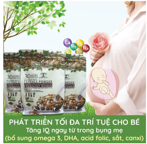 Ngũ Cốc  Queen Nature  Bột Ngũ Cốc Cho Bà Bầu Thơm ngon,dễ uống, Ngũ Cốc Dinh Dưỡng Cho Bà Bầu Không Đường-Misa MB Care