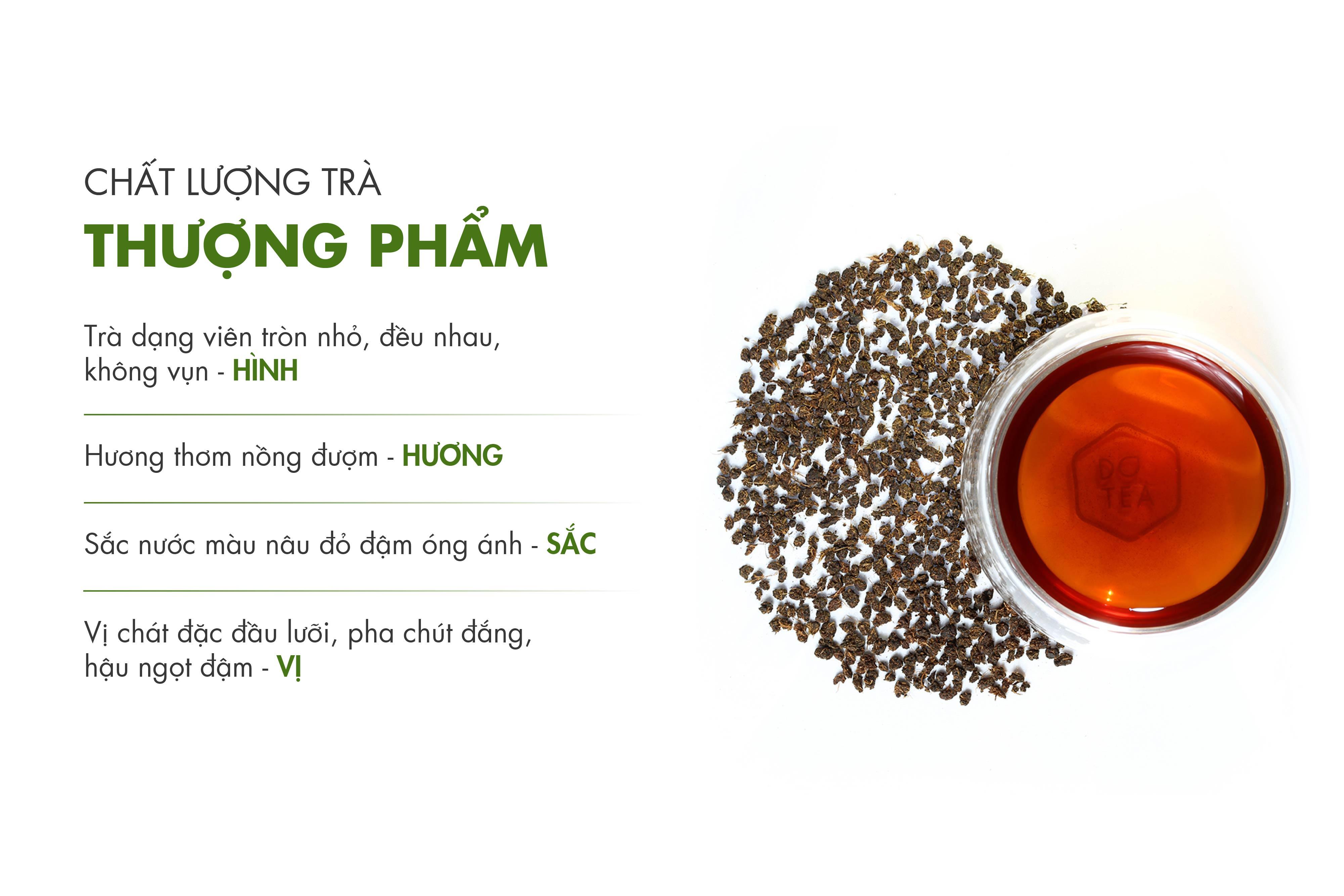 Trà đen viên chuyên dùng pha chế trà sữa truyền thống, trà trái cây, đậm trà, sắc nước nâu đỏ bắt mắt - 100G Dotea B471