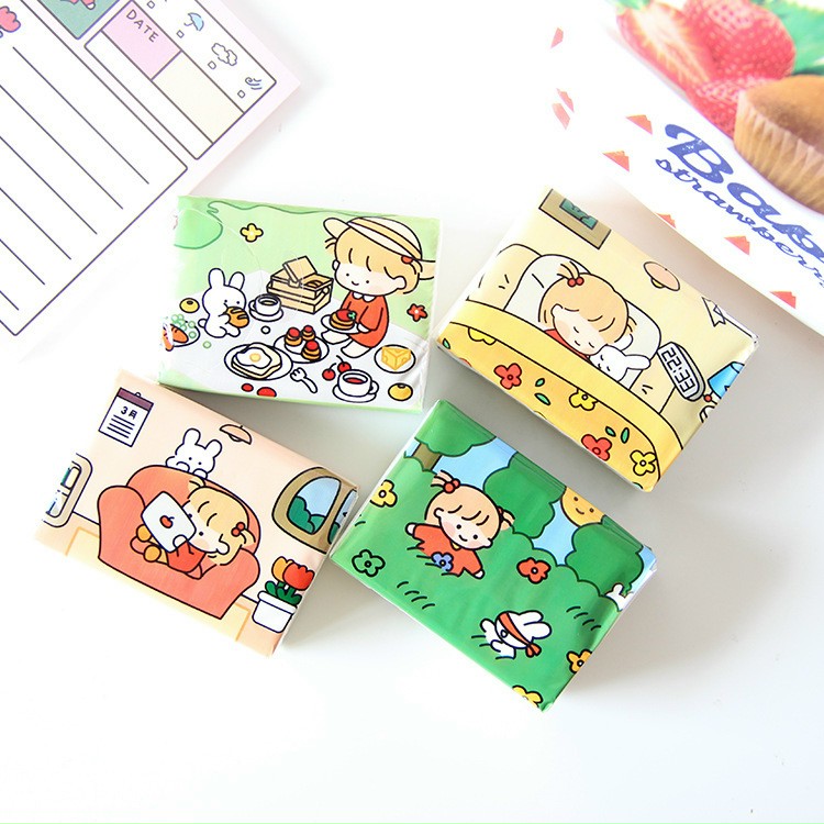 Gói khăn giấy ăn mini bỏ túi hình cô gái