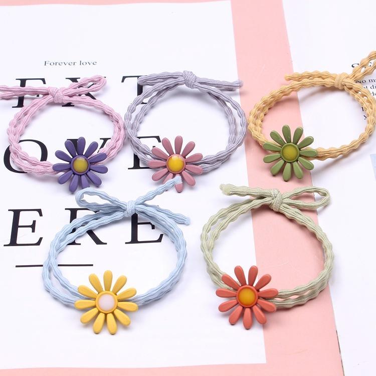 Dây Buộc Tóc, Dây Chun Buộc Tóc Hoa Cúc Hoa Mai Nhiều Màu