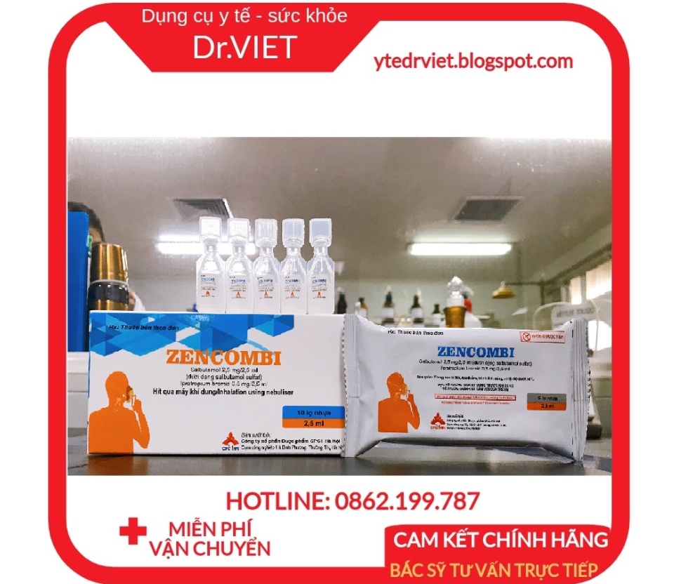 Dung dịch dùng cho máy xông khí dung Zencombi- Trẻ em, người lớn bệnh tắc nghẽn đường thở, hen phế quản, hen suyễn 52 Dung dịch dùng cho máy xông khí dung Zencombi- Trẻ em, người lớn bệnh tắc nghẽn đường thở, hen phế quản, hen suyễn
