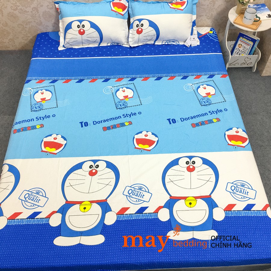 Bộ Ga Chun và 2 áo gối nằm mẫu Poly Cotton 2mx2m2 drap cotton, drap, ra giường, ga trải giường. drap giường