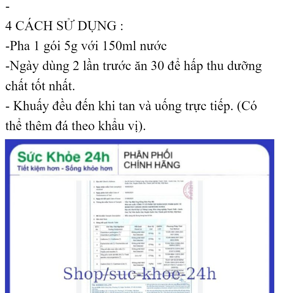 Bột cần tây mật ong giảm cân hồng sâm rau má thanh lọc cơ thể đẹp da , đẹp dáng hộp 15 gói HSD 2024 6