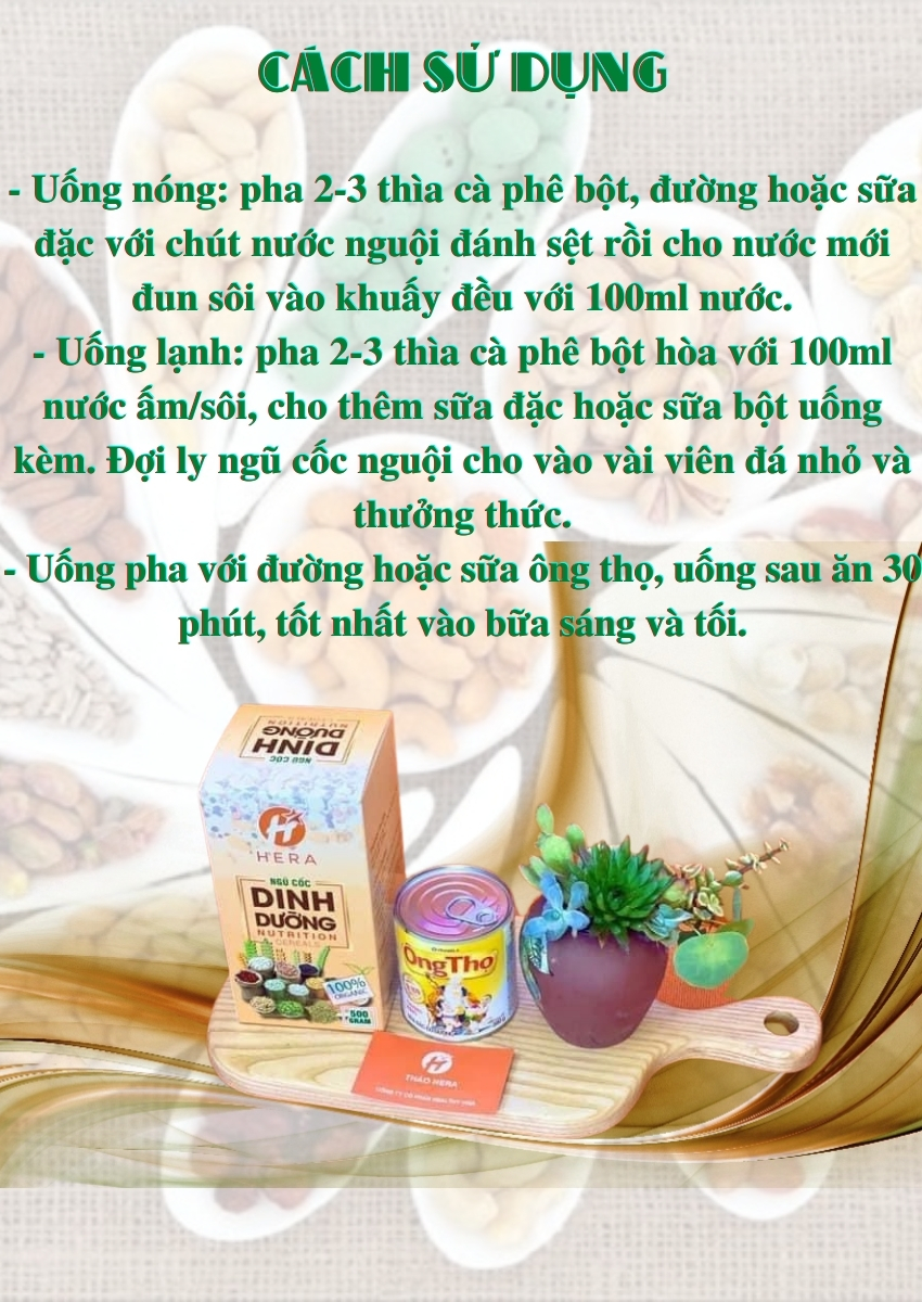 NGŨ CỐC DINH DƯỠNG TĂNG CÂN HERA - Sản Phẩm Cao Cấp Chính Hãng - Đã Được Kiếm Nghiệm và Công Bố