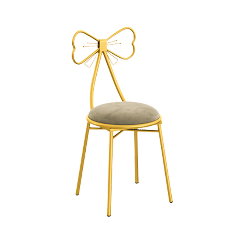 Ghế nơ ngồi trang điểm RIBO HOUSE phong cách hàn quốc khung kim loại chắc chắn bọc nệm cực êm để phòng ngủ hoặc phòng khách màu hồng RIBO40x1