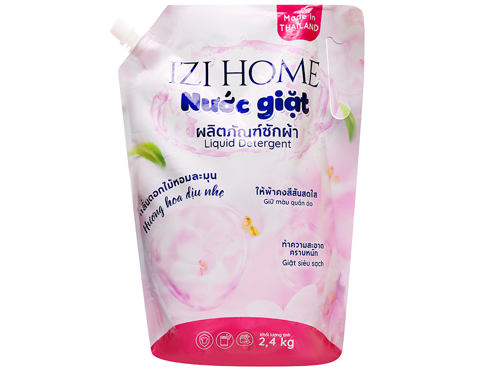Nước giặt IZI HOME hương hoa dịu nhẹ túi 2.4 lít BH10