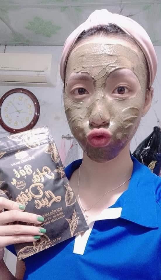 Bột Hà Diệp Lục Sạch Mụn Trắng Da