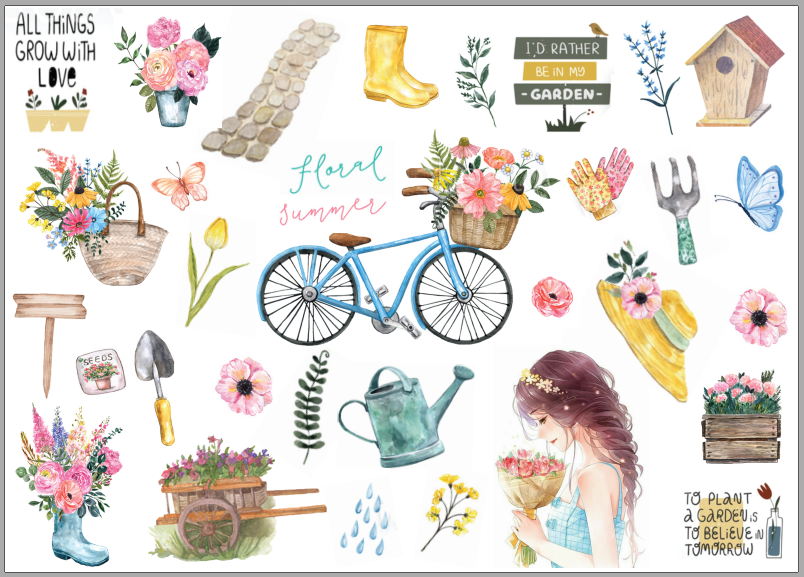 Sticker dán sổ tay, trang trí sổ dán ảnh, scrapbook, nhãn dán sinh nhật, giáng sinh