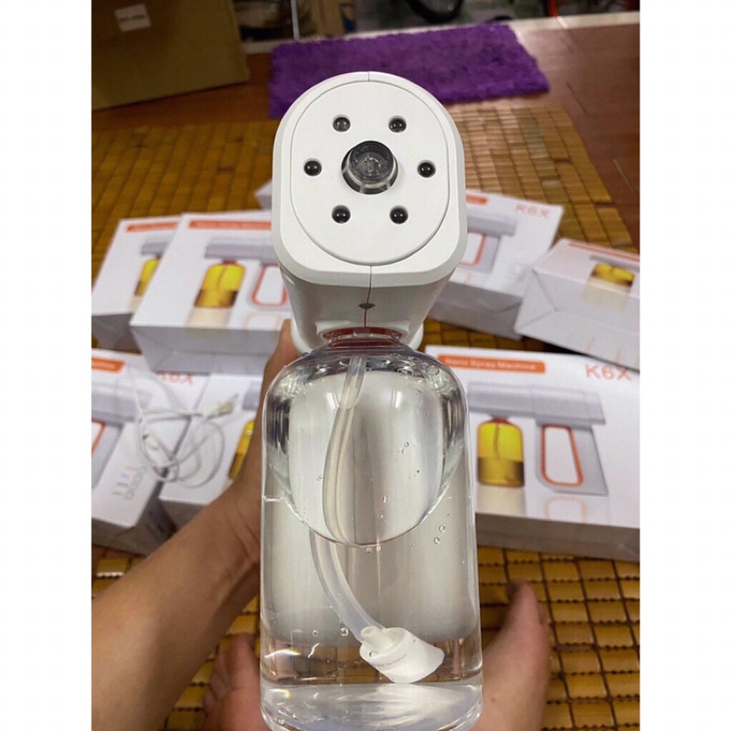 Súng Phun Khử Khuẩn cầm tay Nano K6  Tích Hợp 6 đèn UV diệt 99% vi khuẩn Máy Phun Khử Khuẩn Xịt Diệt Virus Chống Vi Khuẩn