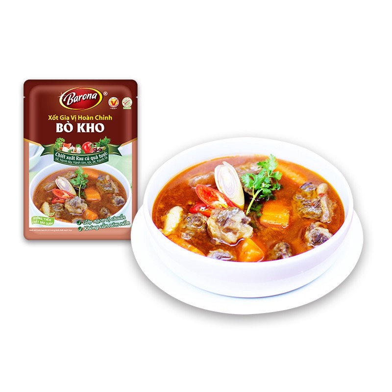 Xốt gia vị hoàn chỉnh Barona - Bò Kho 80gr