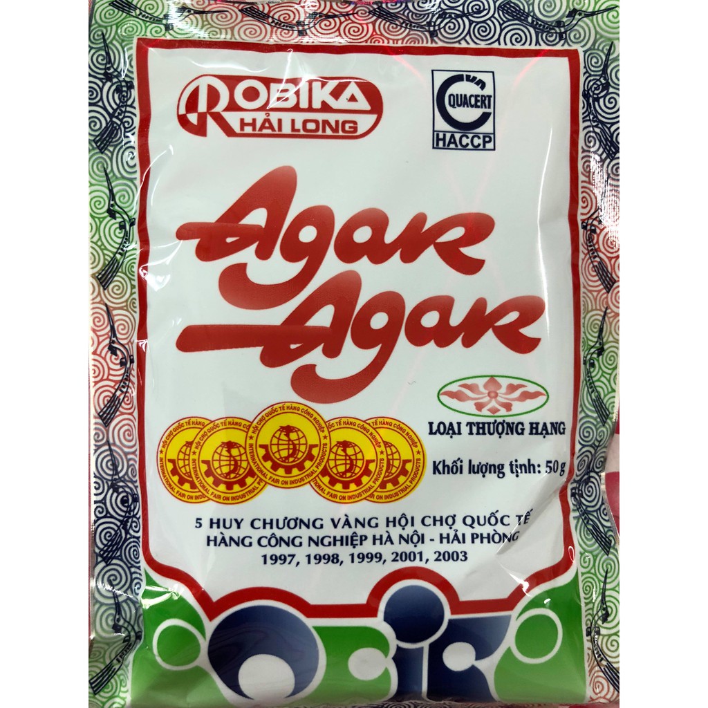 Bột rau câu giòn Agar - combo 10 gói 25g