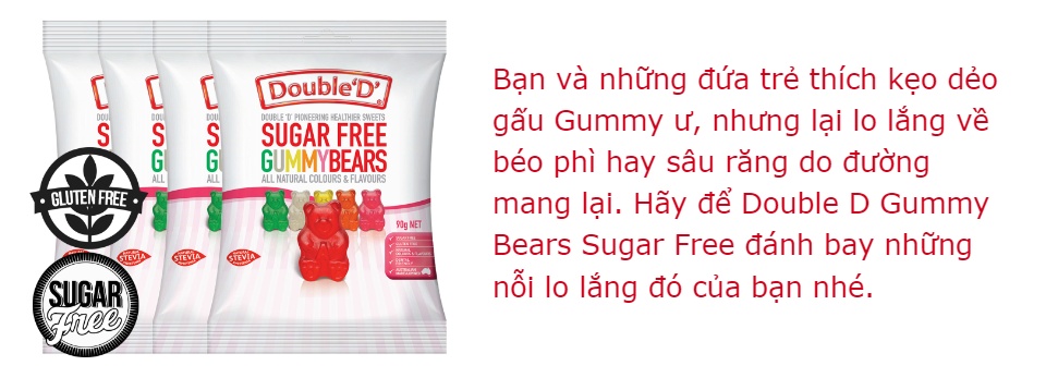 Double 'D' Gummy Bears Sugar Free 90g