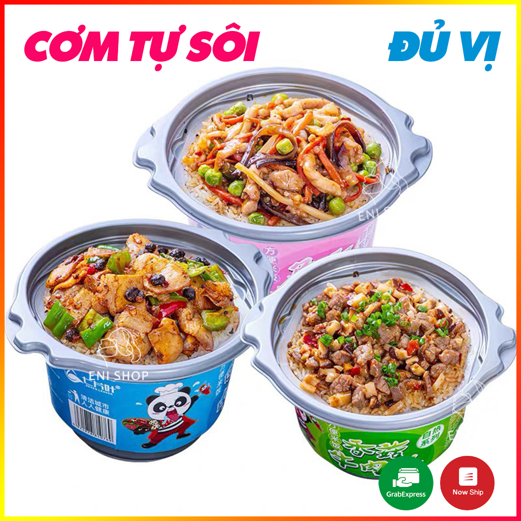 CƠM TỰ SÔI Cơm ăn liền ĐỦ VỊ - Cơm tự sôi Panda