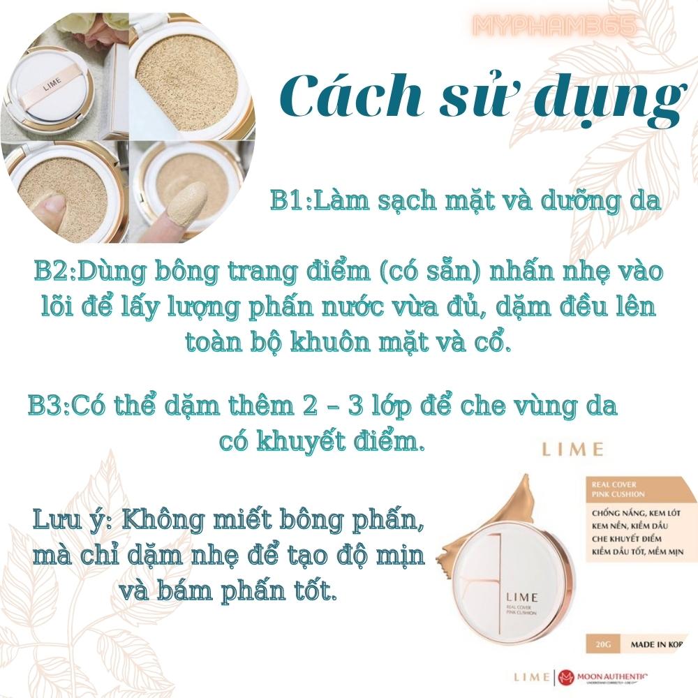 Phấn Nước Lime Trắng Xanh Siêu Mịn Hàn Quốc